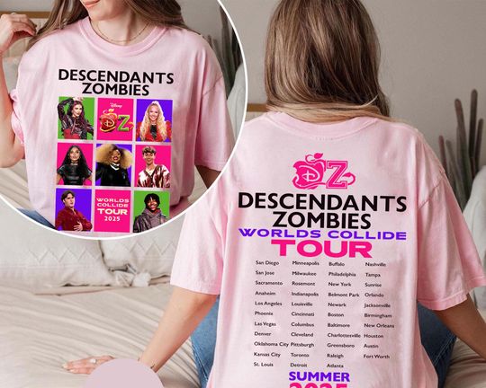 Descendants Zombies Worlds Collide Tour Comfort Color T-Shirt  
Disney The Rise Of Red Group T-Shirt  
Summer Music Festival 2025 Outfits
