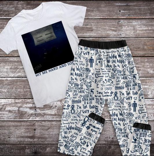 Billie Eilish Pajama Set - Bold Graphic Pajamas, Cozy Sleep Shirt for Billie Fans