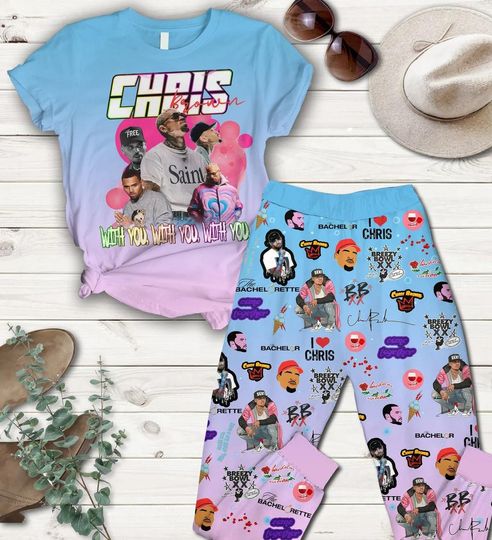 Chris Brown Breezy Bowl XX Tour Pajamas Set, Chris Brown Tour Tshirt Pajamas Pants, Breezy Bowl XX 2025 Pajamas, Breezy Bowl Holiday Pajamas