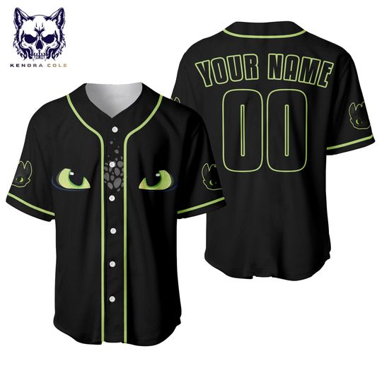 Toothless Personalized Baseball Jersey, Toothless Baseball Jersey Shirt, Baseball Jersey Shirt
