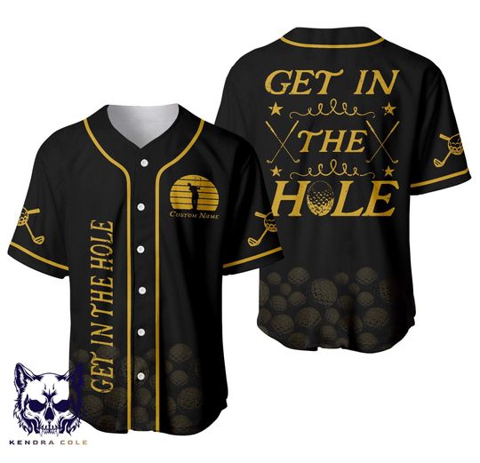 Get In The Hole Custom Jersey - Baseball Jersey Shirt, Baseball Jersey Political Shirt, Protest Shirt, Anti-Trump Baseball