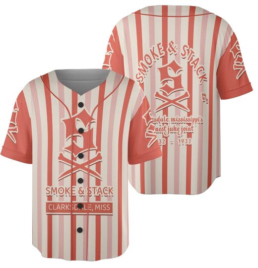 Smoke & Stack Jersey, Unisex Horror Thriller Juke Joint Movie Shirt, Smokestack Music Movie Streetwear Apparel Baseball Jersey