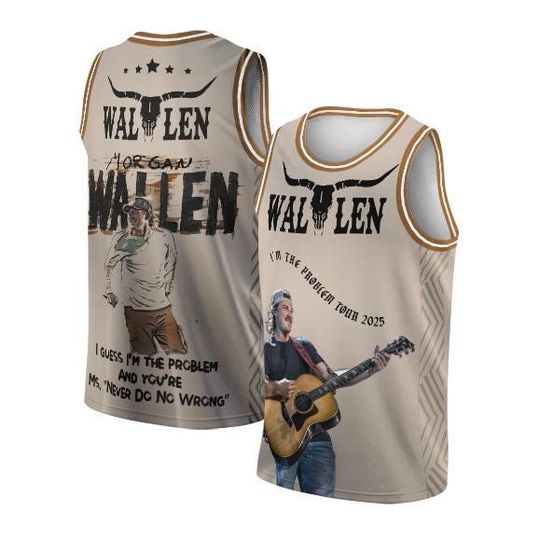 Wallen Western Im The Problem Tour 2025 Basketball Jersey