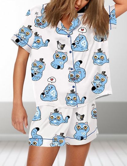 Kpop Demon Hunter Tiger Pajama Set with Pocket for Women & Boys