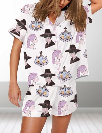 Kpop Huntrix Pajamas Set, Kpop Demon Hunters Women Pajamas, Kpop Huntrix Pin, Huntrix Short Pajamas, Gift For Huntrix Fans