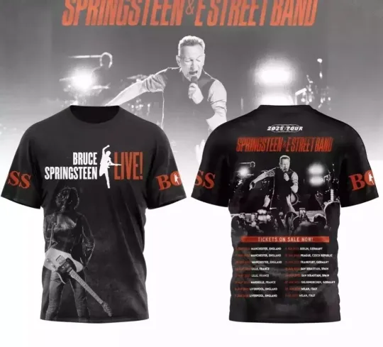 Bruce Springsteen & E Street Band 2025 Tour 3D T-Shirt
