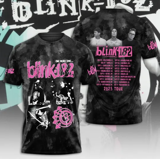 B182 One More Time 2025 Tour 3D T-Shirt