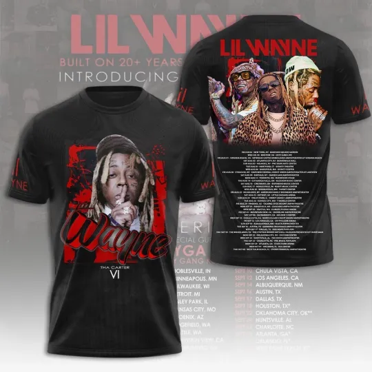 Lil Wayne 3D shirt tour 2025