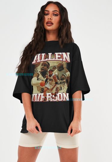 Allen Iverson T-Shirt Basketball MVP Philadelphia Iverson Slam Dunk Vintage Shirt Graphic Tee Sport