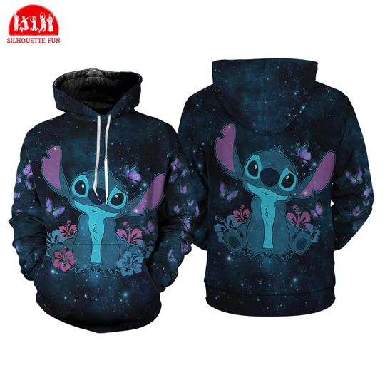 Disneyland Stitch 3D Full Over Print Hoodie, Stitch Cosplay, Lilo And Stitch 3D Hoodie, Stitch Shirt, Magic Kingdom, Disneyland Shirt