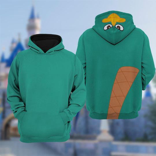 Perry The Platypu 3D T-Shirt, Phineas And Ferb Shirt, Perry Cartoon Costume Hoodie, Perry Agent P Cosplay Costume Tee