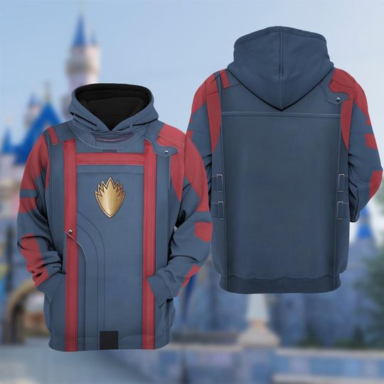 Star-Lord 3D Adult Hoodie, Guardian Of The Galaxy Cosplay Costume Hoodie, Star-Lord Halloween Costume Shirt, Cartoon Hoodie