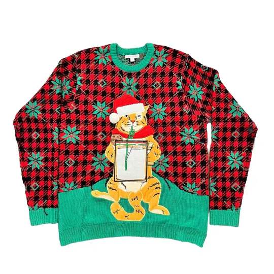 Celebrate Together Ugly Christmas Sweater 3D Drink Pocket Holiday Hat  XXL