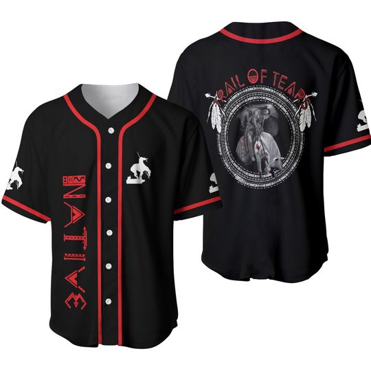 Native American Cherokee Pride Horse Warrior Native Indian 3D BaseBall Jersey