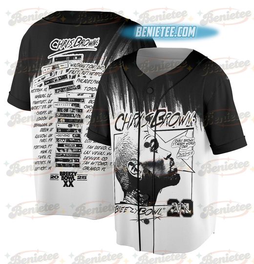 Rapper Chris Brown Breezy Bowl XX Tour 11:11 Vintage Jersey