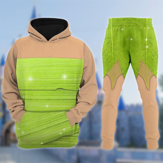 Tinker Bell Costume Hoodie, Flying Fairytale Cosplay Costume 3D Hoodie , Cartoon Character Costume Hoodie , All Over Print Outfit