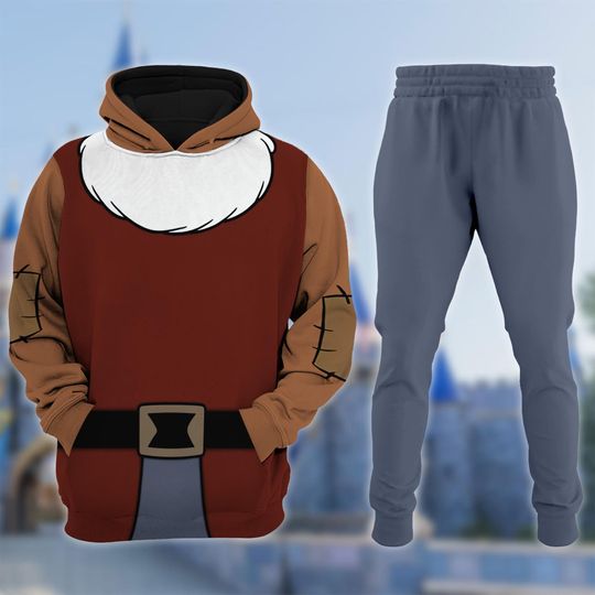 Snow White and Seven Dwarfs Costume Cosplay 3D Hoodie, Happy Dwarfs Halloween Costume Shirt, Princess Cosplay 3D Group Matching Tee