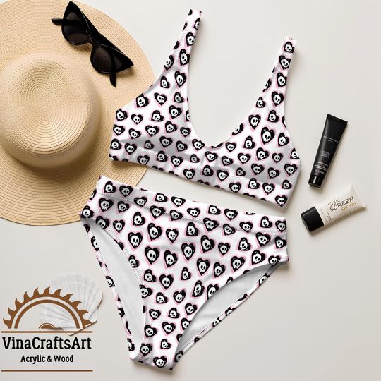 Sweetheart Skulls Bikini Pink Gothic Swimsuit Pastel Punk Beach Set