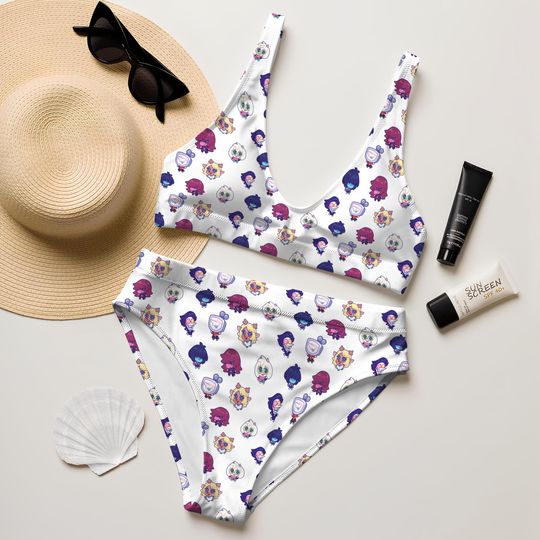 Deltarune Chapter 3 Bikini Set, Surreal Kromer Chaos, Glitchcore Spamton-Inspired, Deltarune Disruption Swimwear, TV TIME Deltarune Two Piece