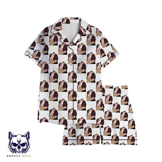 Anakin and Padm Couples Pajama Set, Star Love Matching Sleepwear, Prequel Fan Gift, Romantic Short Sleeve Button Up PJs