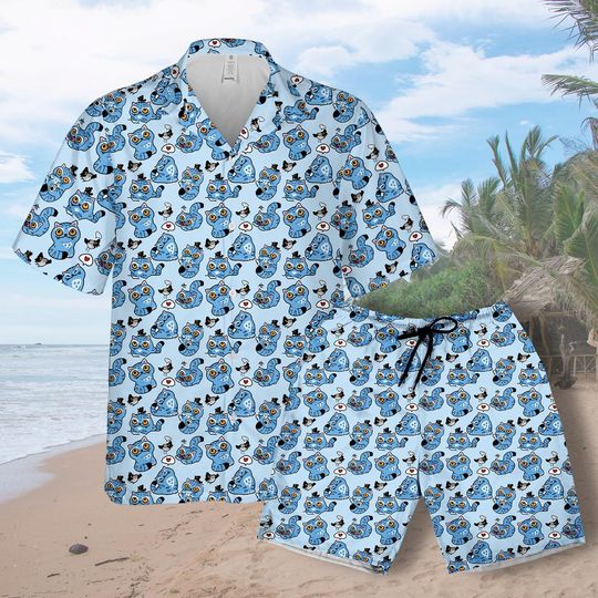 Kpop Demon Hunters Tiger Hawaiian Set, Demon Hunter Tiger Hawaiian Shirt, Kpop Merch Shirt, Hunters Tiger Fan, Saja Boys Shirt
