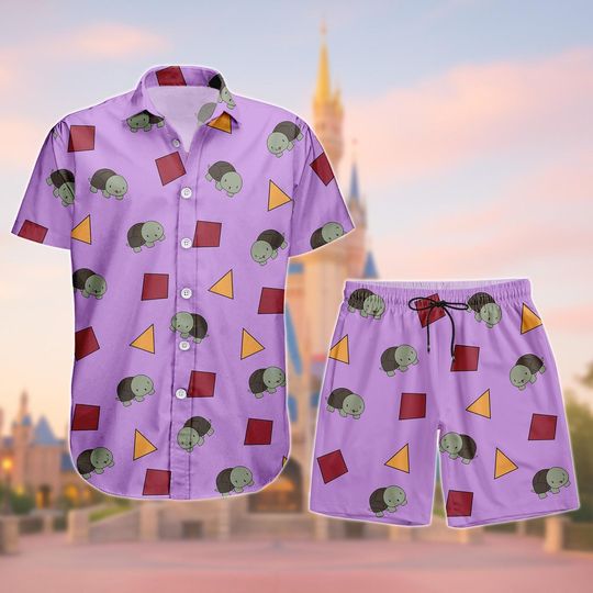 Zoey's Turtle Print Button Shirt Shorts, Kpop Demon Hunters Button Shirt, Kpop Movie Fan Hawaiian Shorts, Kpop Demon Hunters Zoey Shirt