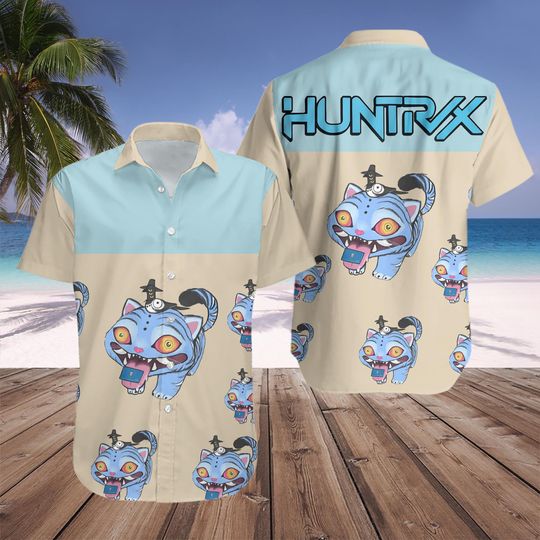 Kpop Demon Hunters Tiger Hawaiian Shirt, Demon Hunter Tiger Tee, Merch Kpop Shirt, Hunters Tiger fan, Kpop Saja Boys Shirt, Derpy the Tiger