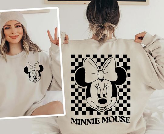 Retro Minnie Mouse Sweatshirt, Disney Vacation & Disneyland Minnie Tee, Magic Kingdom Classic Mouse Shirt