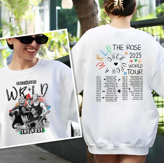 Comfort Colors The Rose Once Upon AWRLD Tour Sweatshirt  
The Rose WRLD Road Map Sweatshirt  
Kpop The Rose 2025 World Tour Sweatshirt  
The Rose Tee