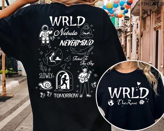 Comfort Colors Retro The Rose Kpop Shirt, The Rose Once Upon AWRLD Tour 2025 Shirt, Kpop The Rose 2025 World Tour Shirt, The Rose Members