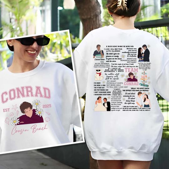 Comfort Colors Team Conrad Summer I Turned Pretty Movie Sweatshirt, Retro Conrad Fisher Shirt
