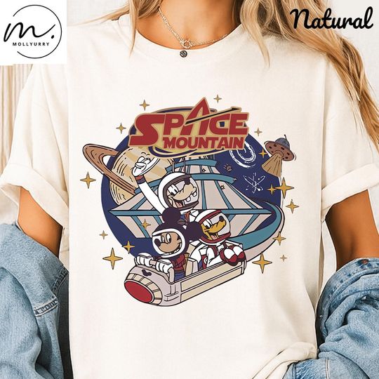 Space Mountain T-Shirt, Retro Disney Space Ride Tee, Mickey Space Adventure Shirt, Tomorrowland Graphic Top
