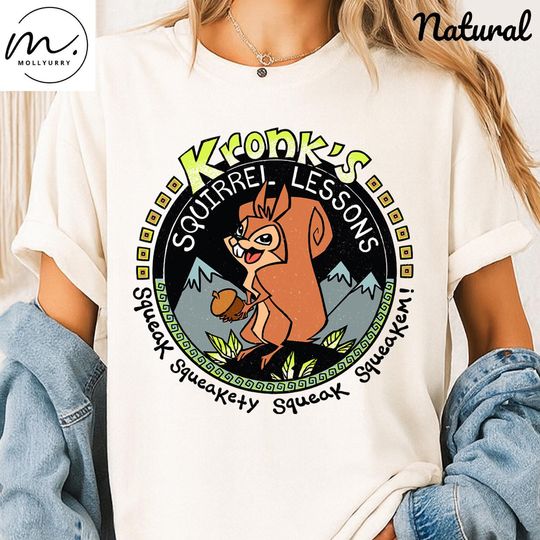 Krock Squirrel Lessons Shirt, Emperors New Groove Tee, Funny Disney Squeak Top, Vintage Squirrel Graphic T-Shirt, Disney Movie Shirt