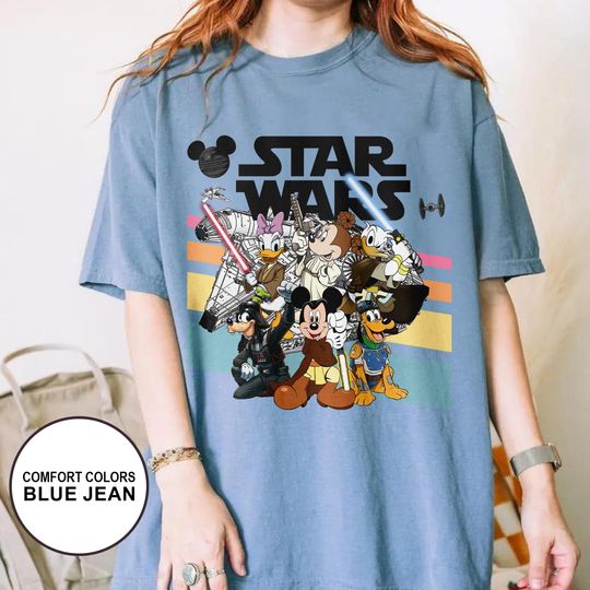 Retro Star Wars Mickey & Friends Shirt, Disney Mickey Han Solo Shirt, Star Wars Stormtrooper, Donald Duck Jedi Shirt, Galaxy's Edge Tees