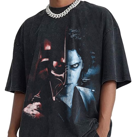 Vader Anakin Skywalker Half Face T-Shirt, Jedi Sith Graphic Tee, 90s Aesthetic Shirt, Star Wars Gift 2025