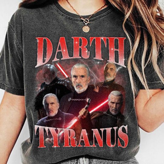 Darth Tyranus Revenge Of The Sith Vintage T-Shirt - Jedi Sith Graphic Tee, 90s Aesthetic Shirt, Star Wars Gift 2025