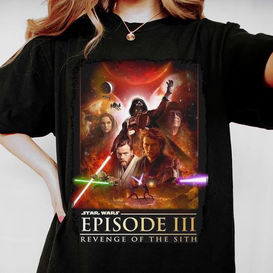 Episode 3 Revenge Of The Sith Vintage T-Shirt - Jedi Sith Graphic Tee, 90s Aesthetic Shirt, Star Wars Gift 2025