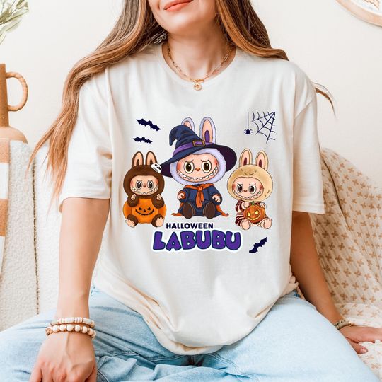 Labubu Halloween Shirt | Spooky Cute Labubu Tee, Designer Toy Shirt, Kasing Lung Labubu Gift | Halloween Collector Shirt, Labubu Monster tee