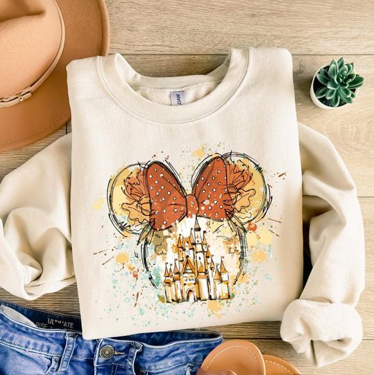 Mickey Ghost Shirt, Disney Watercolor Castle Shirt, Halloween Castle Shirt, Disney Halloween Shirt, Minnie Halloween Shirt, Disney Shirt