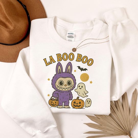 Labubu Halloween Sweatshirt  Cute Spooky Labubu Vintage Halloween Crewneck  Labubu Fall Sweatshirt  Halloween Aesthetic Gift