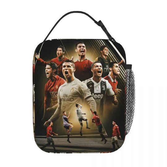 Cristiano Ronaldo Kids Lunch Bag Cooler Thermal Lunch Box for Office