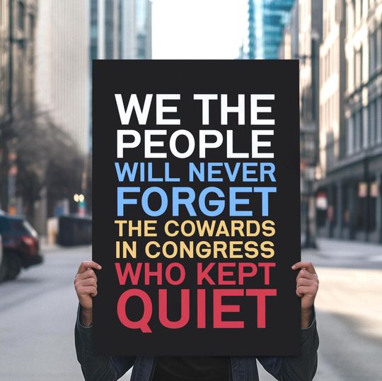 We The People Anti Trump Protest Sign For March, Trump Sign, Rally Sign, Anti Maga Protest Poster, 2025 No Kings Rally Signs