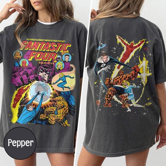 Fantastic Four Comfort Color T-Shirt, Fantastic Four First Steps Homage Movie Shirt, Reed Richards Sue Storm Boyfriend Girlfriend Gift