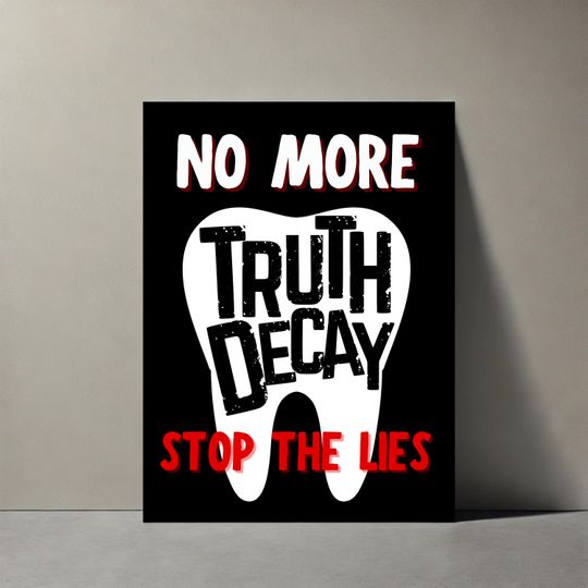 Truth Decay Sign Good Trouble Protest Sign For March, Anti Trump Sign, Rally Sign, 2025 Protest Poster