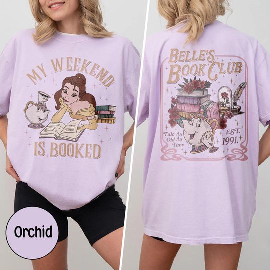 Belle's Book Club Disney Princess Shirt, Disney Girl Shirt, Beauty & The Beast Tee, My Weekend Is Booked Shirt, Reading Book Lover Gift