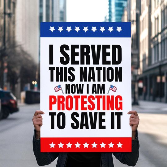Anti Trump Protest Sign For March, Veteran Sign, Protest Sign, Anti Maga Protest Poster, No Kings Sign, Ice