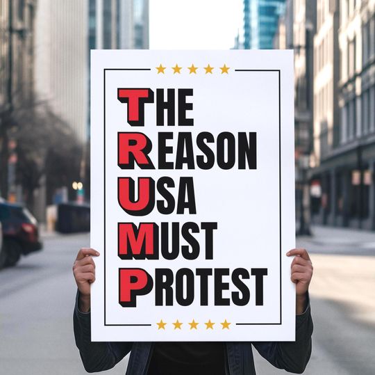 Trump Protest Anti Trump Protest Sign For March, Democracy Sign, Protest Sign, Anti Maga Protest Poster