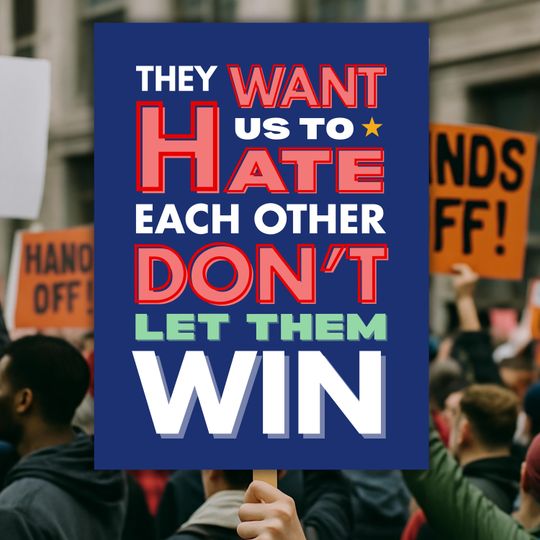 Don't Let Them Win Anti Trump Protest Sign For March, Protest Poster, Democracy Sign, Anti Maga