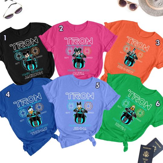Tron Lightcycle Run Disney Shirt, Tron Mickey and Friends Matching Tee, Tron Bike Shirt, Tron Lightcycle Magic Kingdom Matching Group Shirt