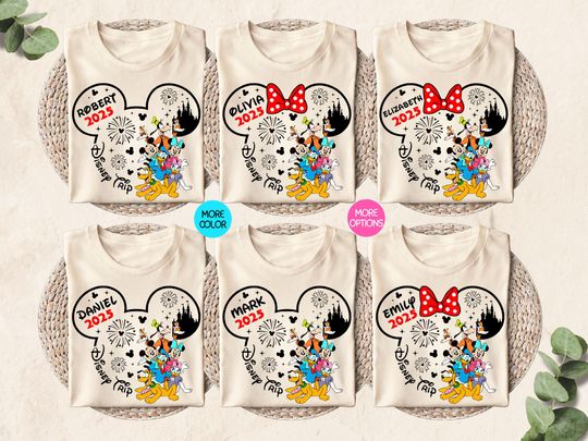 Custom Disney Trip Shirts, Disneyland Shirts, Personalized Disney Group Shirt, Disney Friends Matching Shirt, Mickey and Friends, Mouse Head